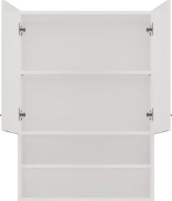 Pola mini DK felső fürdőszoba szekrény, fényes fehér