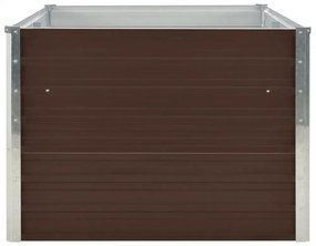 vidaXL barna horganyzott acél kerti magaságyás 160 x 80 x 45 cm