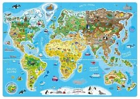 Népszerű puzzle világtérkép, 160 darab