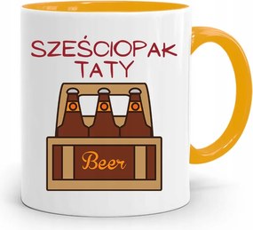 Sárga Apák Napi Bögre Apáknak Hatos Apa Csomag fényképes nyomtatással