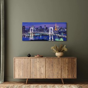 Nagy város képe éjjel (120x50 cm)