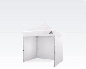 Ollós pavilon 2x2 m acél | Profi háttér Felállítva 45 mp alatt. - plusz 3 oldalfal - Fehér