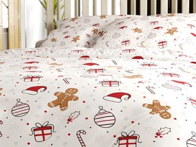 Pamut ágyneműhuzat GINGER JOY fehér Ágyneműhuzat mérete: 70 x 90 cm | 140 x 200 cm