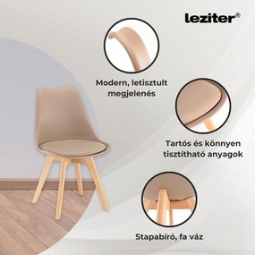 Liva 4+1 étkező garnitúra fehér-fekete