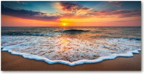 Fotó üvegkép Nyugat a tengerparton 140x70