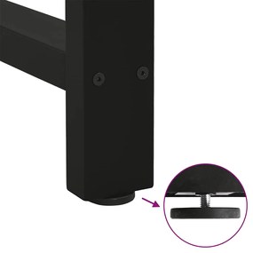 2 db fekete acél dohányzóasztal láb 60 x (30-31) cm