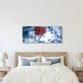 Kép - málna részlete a vízben (120x50 cm)