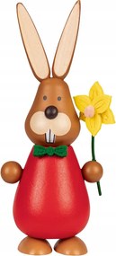 Húsvéti dekoráció nyuszi fa figura 12 cm Livarno home piros