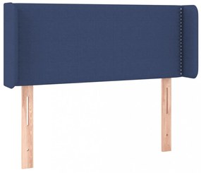 kék szövet LED-es fejtámla 83 x 16 x 78/88 cm