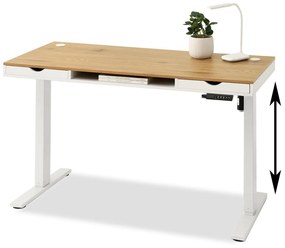 PC asztal Osto 140 (fehér tölgy + fekete). 1109838