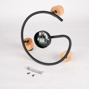 Brilagi - Spotlámpa BASKLITE 3xE27/15W/230V kaucsukfa/fekete