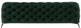 Sötétzöld bársony kanapé 225 cm Chelsea – Ropez