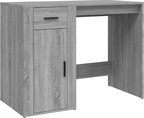 vidaXL szürke sonoma színű szerelt fa íróasztal 100x49x75 cm