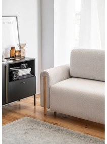 Bézs buklé kinyitható-tárolóhelyes kanapé 244 cm Arcadova – ELTAP