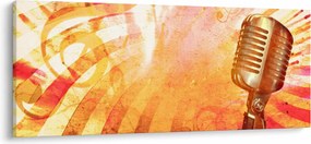 Kép - Retro mikrofon (120x50 cm)