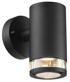 NORDLUX Birk kültéri fali lámpa, fekete, GU10, max. 28W, 45521003