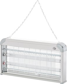 Outsunny Elektromos Rovarriasztó Lámpa 30W Elektromos Legyeltávolító Belső UV Fénnyel 60 m²-ig Kert Terasz Patio 48.5x8.5x26.5 cm Szürke | Aosom