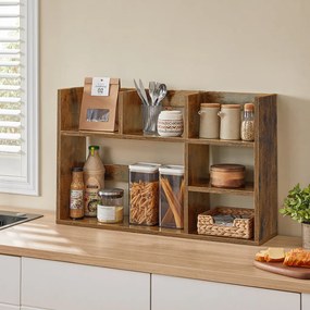 Asztali polc, rendszerező, rusztikus barna