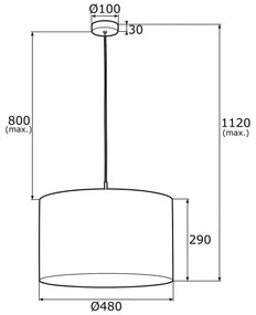 Argon 4285 - Csillár zsinóron KASER 1xE27/15W/230V szürke/fehér/sárgaréz