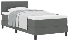 Boxspring Ágy Mattal Sötétszürke 80x200 cm Szövet