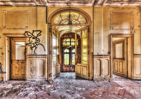 Fotótapéta Régi rom graffiti loft ajtó perspektíva 250x175 +ragasztó