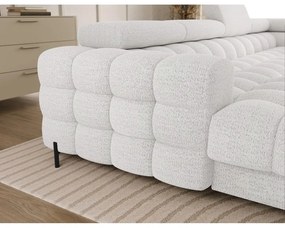 Krémszínű buklé kinyitható sarokkanapé (jobb oldali-U alakú) Feraria – ELTAP