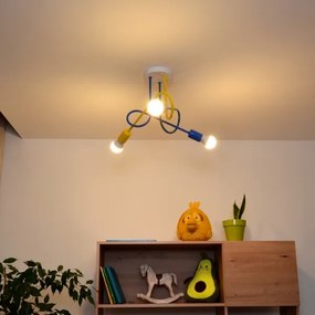 LED gyereklámpa OXFORD 3xE27/15W/230V mennyezeti