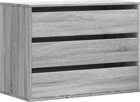 vidaXL szürke sonoma színű szerelt fa fiókos sarokszekrény 80x41x58 cm