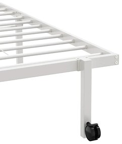 fehér acél ágykeret matrac nélkül összecsukható 90x200 cm