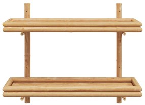 Falifiók polcokkal tárolóval Barna 75 x 26 x 60 cm bambusz