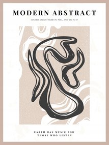 Boho absztrakt modern bézs Poszter A1 59,4x84cm#T61