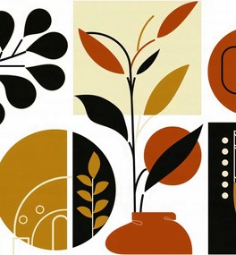 Poszter 20,5x28,4cm Botanikus kollázs