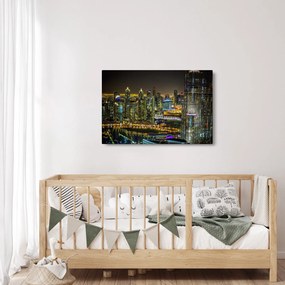 Éjszakai város képe (90x60 cm)