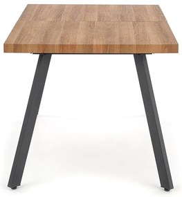 Étkezőasztal Berlin 160 cm, mézes dió / fekete