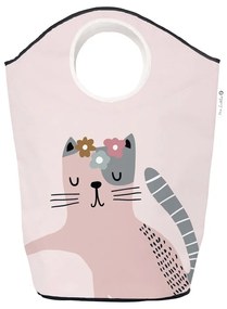 Rózsaszín szövet gyerek tárolókosár Meow Meow - Butter Kings