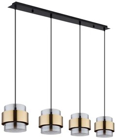 Globo 15560-4H - MILEY 4xE27/60W függeszték, fekete/antik réz