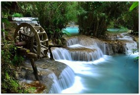 Poszterek 155x105 Fa malom a folyón