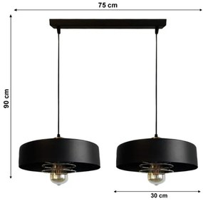 Csillár zsinóron VEST 2xE27/60W/230V