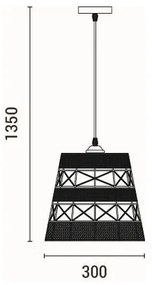 Csillár zsinóron 1xE27/15W/230V bézs