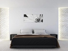 Kép - Fekete-fehér virág (120x50 cm)