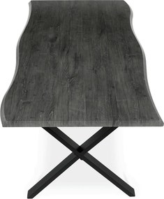 Étkezőasztal 210x100 cm MDF szürke tölgy