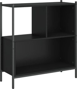 vidaXL fekete szerelt fa könyvszekrény 72 x 28 x 77,5 cm