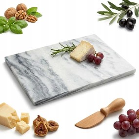 Kő Márvány Tálaló Deszka Ételek Tálalásához 21x29 CM Természetes