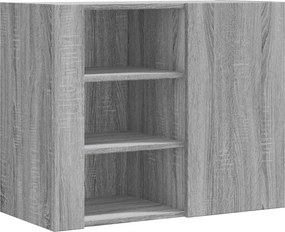 vidaXL szürke sonoma színű szerelt fa faliszekrény 75 x 35 x 60 cm