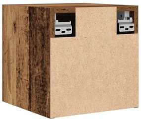 2 db antik fa színű falra szerelhető TV-szekrény 30,5x30x30 cm
