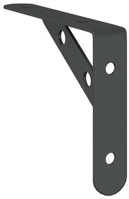 4 db fekete rozsdamentes acél polctartó 15 x 2,5 x 11,5 cm