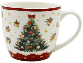 Karácsonyi fenyőfás porcelán bögre 460 ml díszcsomagolásban Christmas Tree 3