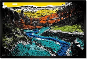 Poszterek keretben 60x40 Hegyi táj Tájkép