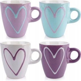 4x Színes bögrék kávé tea gyógynövények bögre szett ajándék bögre