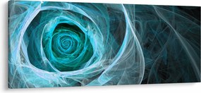 Kép - Absztrakt rózsaszín kék fekete háttérrel (120x50 cm)